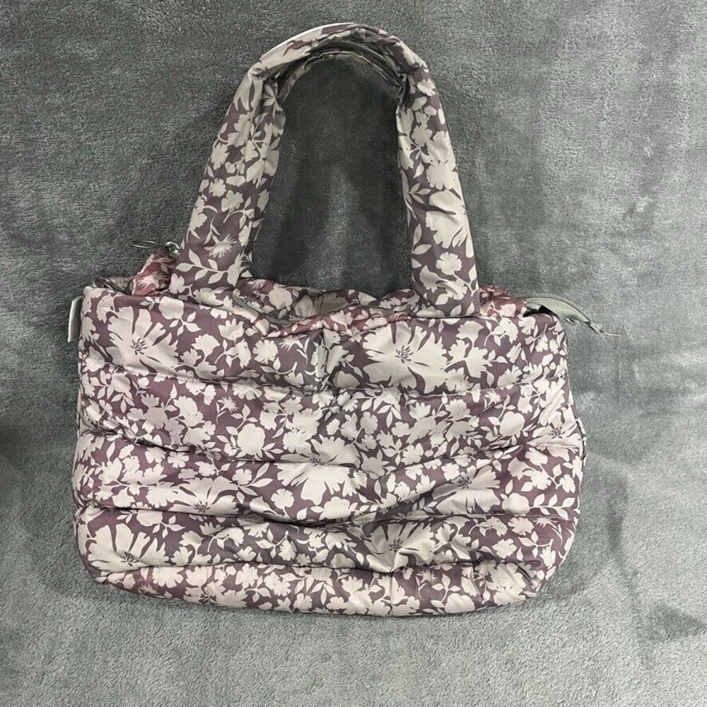 Rootote Roo Floral Handbag Purse Hand-Warmer Puffer 2-way Winter Bag